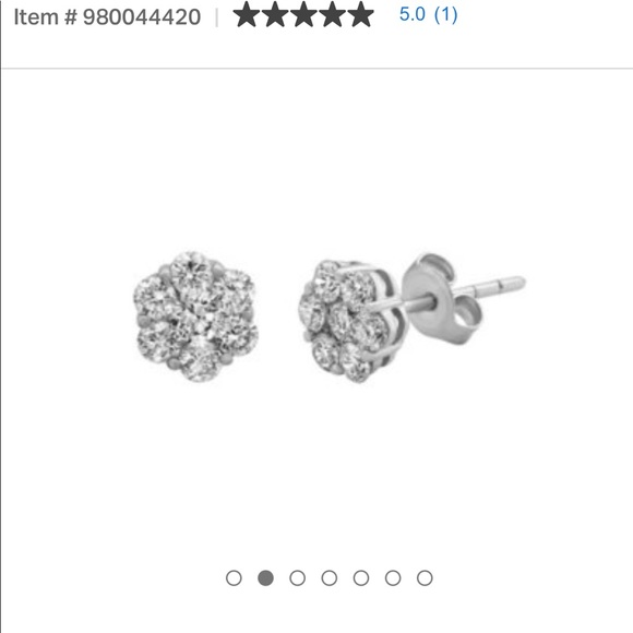 1 carat diamond earrings - Picture 4 of 4